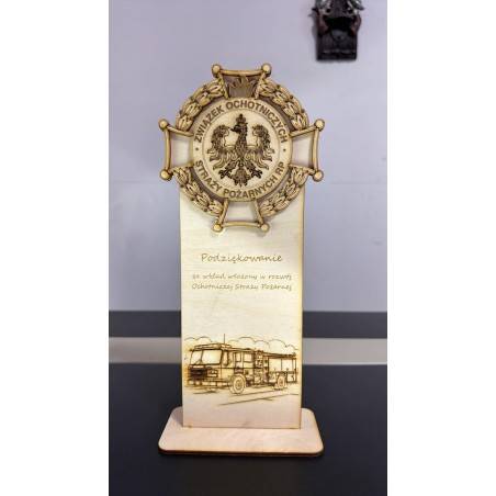 Statuetka 3D- Podziękowanie za wsparcie OSP Ochotniczej Straży Pożarnej